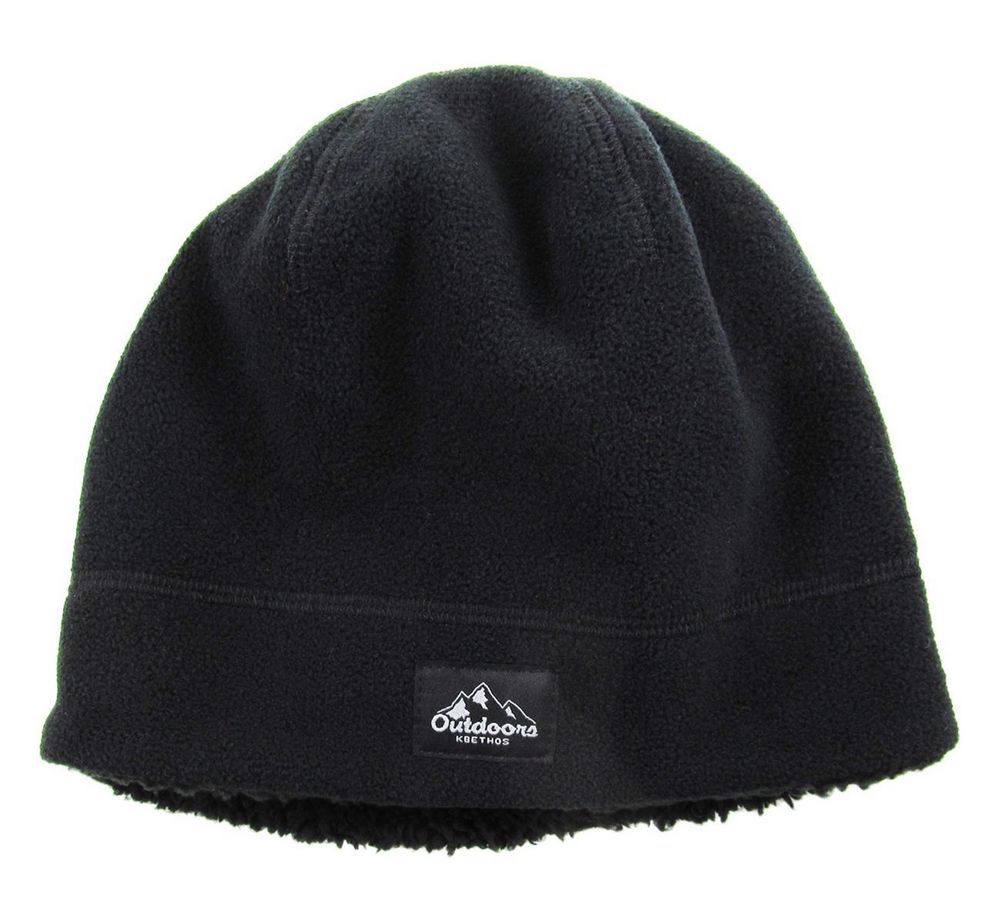 OUTDOOR BEANIE SHERPA FLEECE LINED - Black Beanie