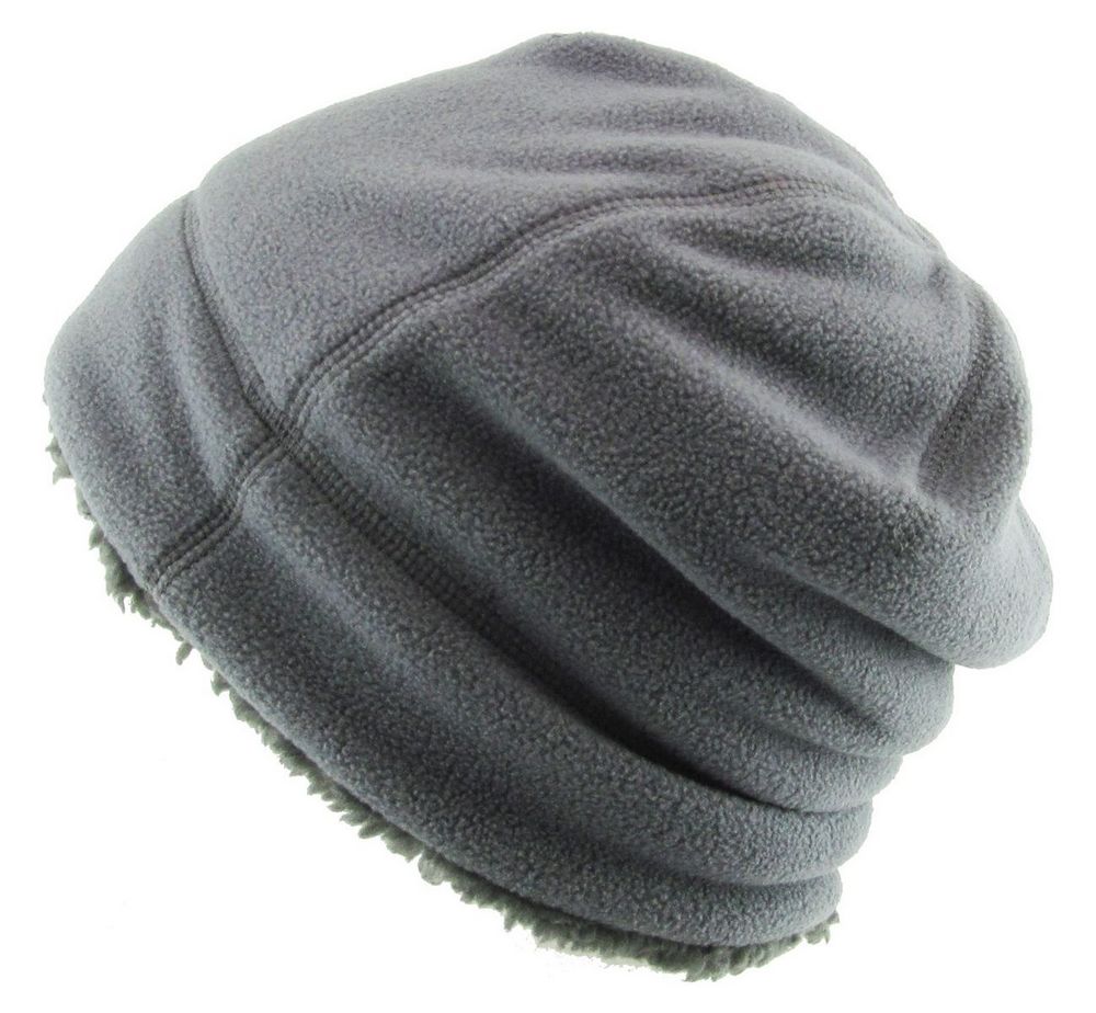 OUTDOOR BEANIE SHERPA FLEECE LINED - Gray Beanie