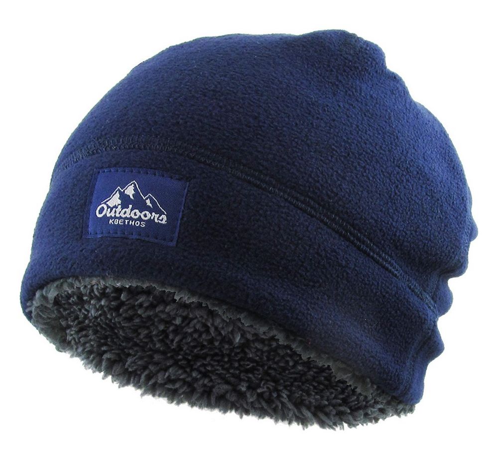 OUTDOOR BEANIE SHERPA FLEECE LINED - Blå Hue