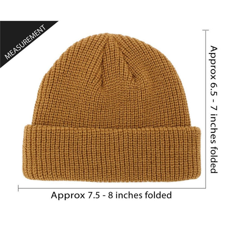 Ethos FISHERMAN BEANIE - BROWN acrylic hat in classic fisherman style