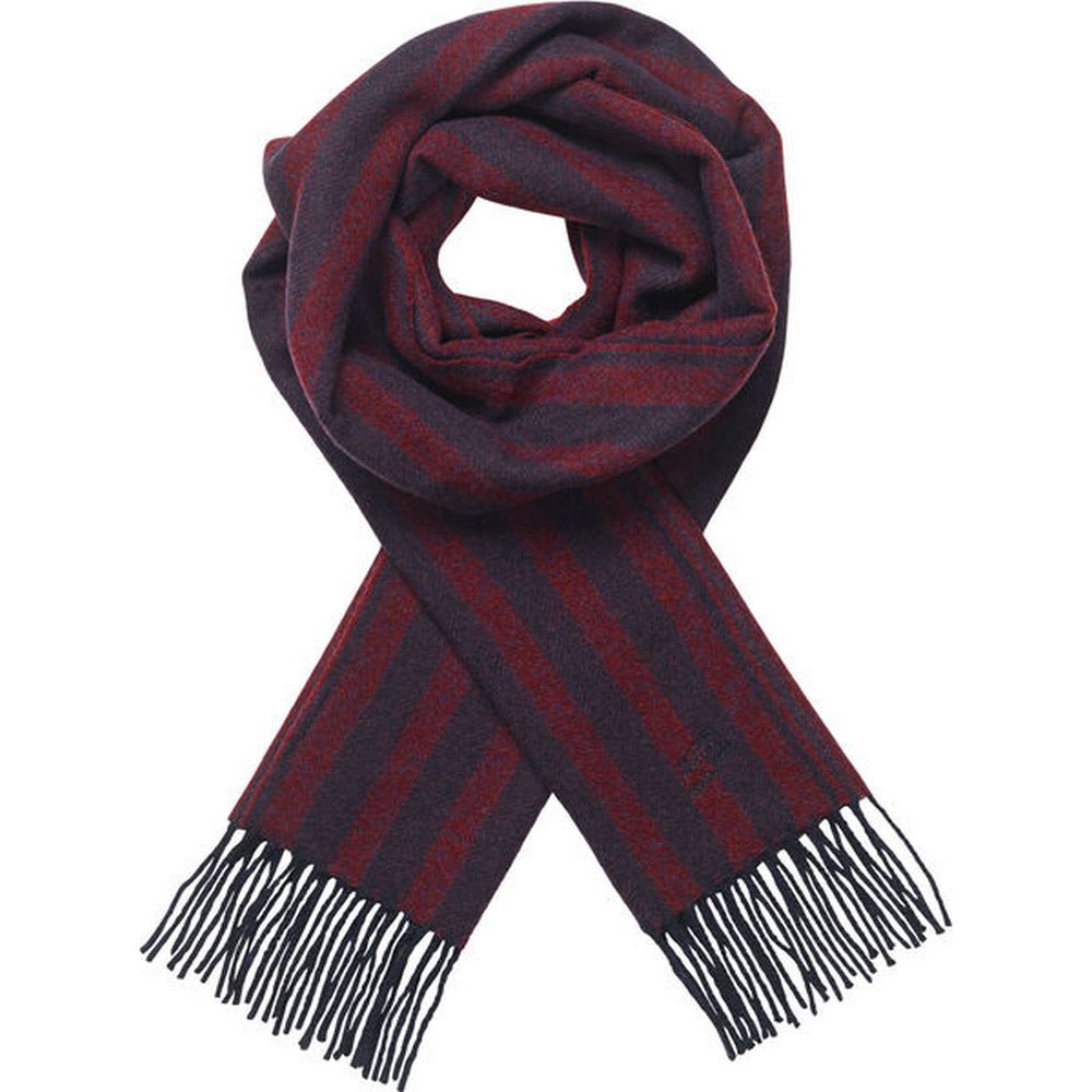 MJM Scarf Bryan Wool Bordeaux/Navy - 100% Wool - Halstørklæde fra M.J. MICHAELSEN A/S hos The Prince Webshop