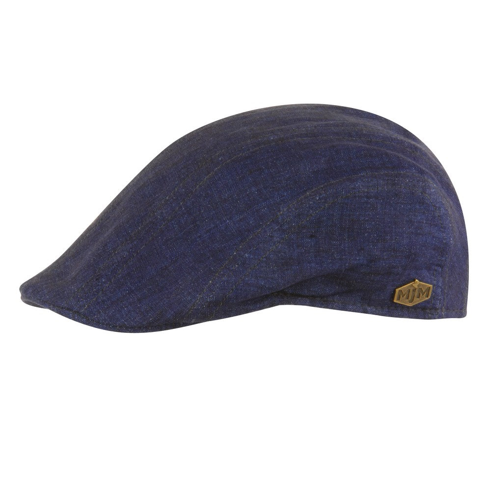 MJM Maddy ECO Blue Linen Flat Cap - Summer Sixpence