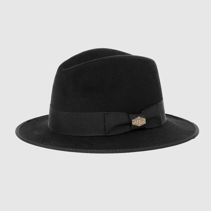 MJM Mauk Black Wool Felt Hat - Vedenpitävä ja murskaaja