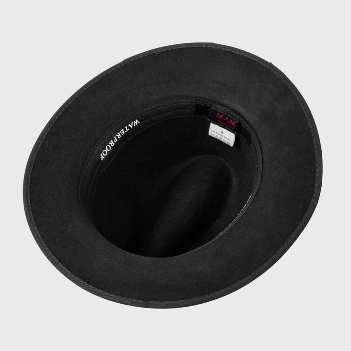 MJM Mauk Black Wool Felt Hat - Vedenpitävä ja murskaaja