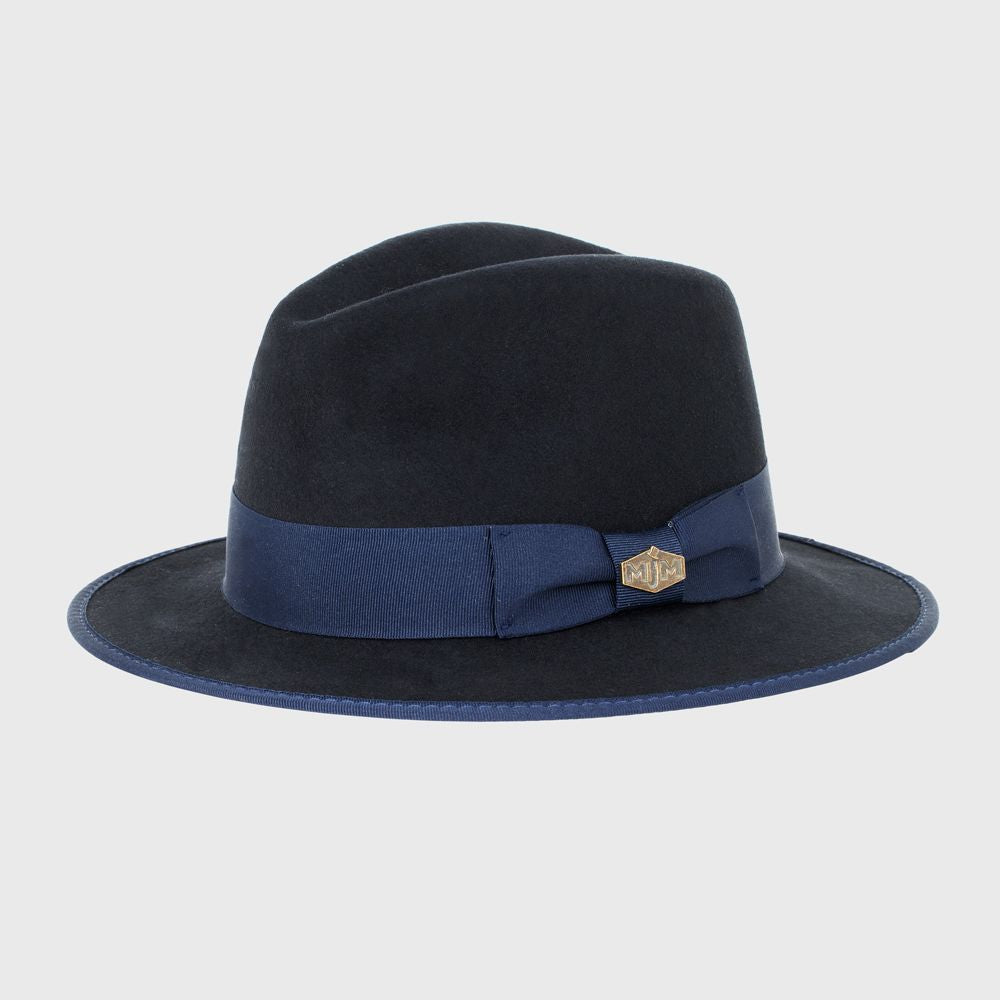 MJM MAUK Navy Wool Felt Hat - Waterproof &amp; Crushable