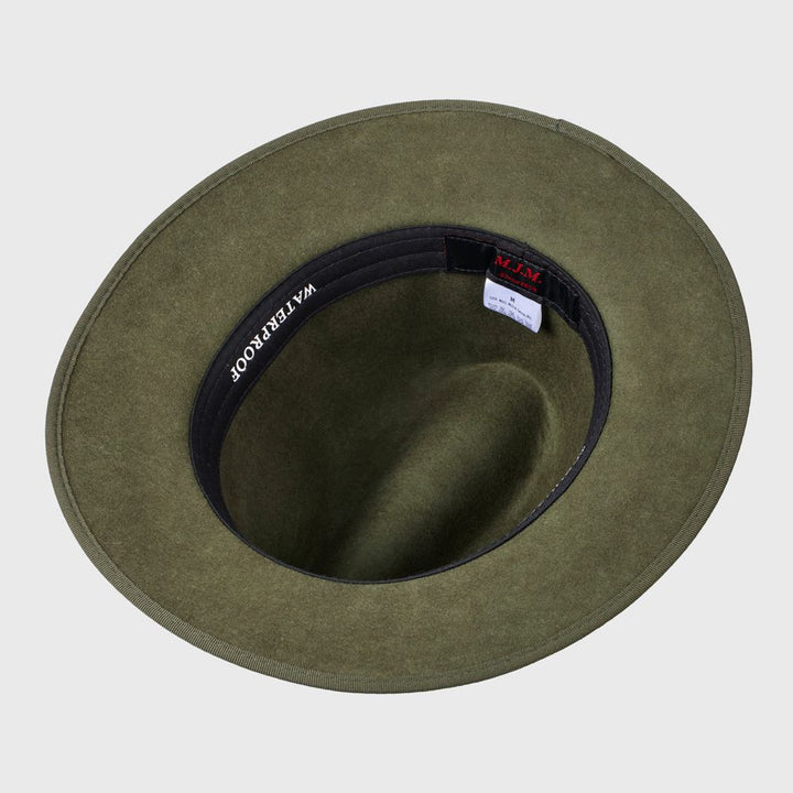 MJM MAUK Olive Wool Felt Hat - Waterproof &amp; Crushable