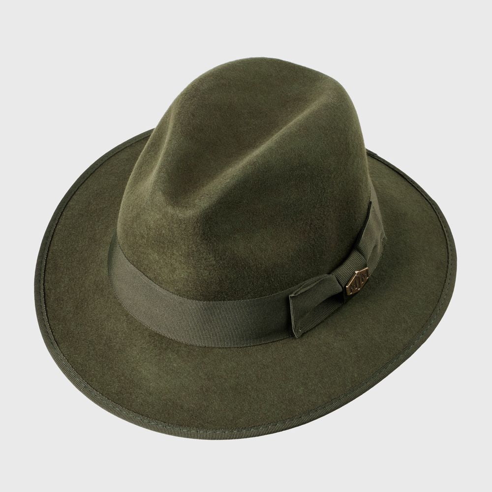 MJM MAUK Olive Wool Felt Hat - Waterproof &amp; Crushable
