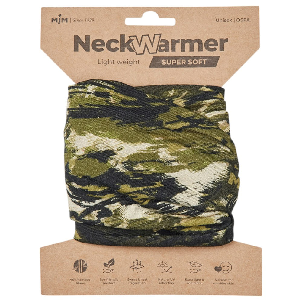 MJM Neck Warmer - Grøn Camo Bambus Halsdisse - Halstørklæde fra M.J. MICHAELSEN A/S hos The Prince Webshop
