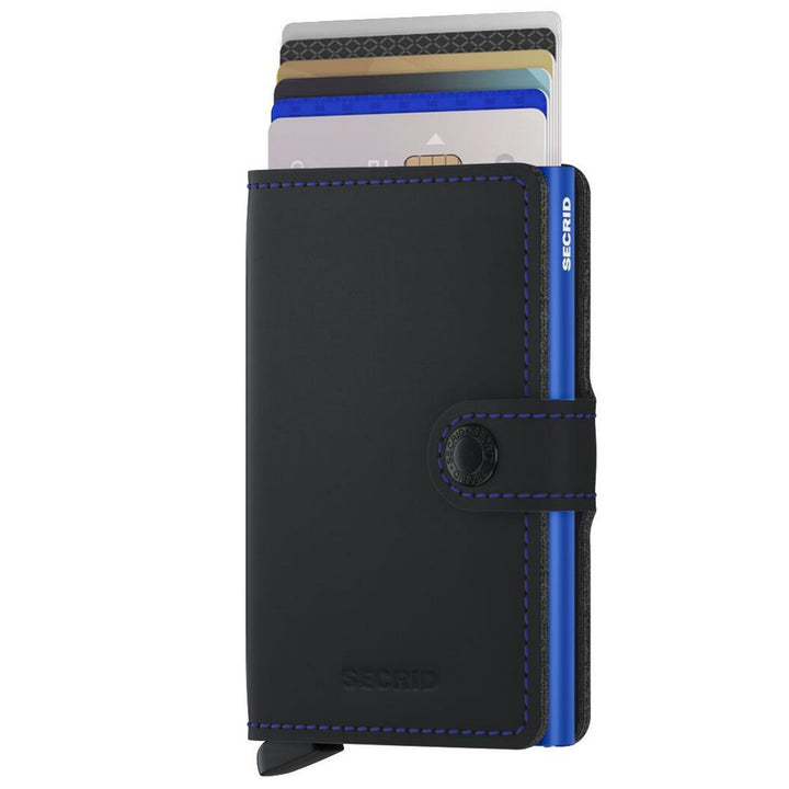 SECRID miniwallet mat black & blue