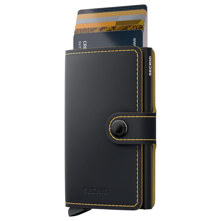 SECRID Miniwallet Matte Black & Ochre - Kortholder fra SECRID hos The Prince Webshop