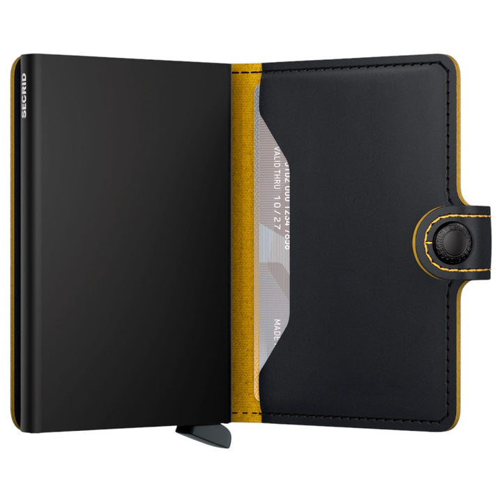 SECRID Miniwallet Matte Black & Ochre - Kortholder fra SECRID hos The Prince Webshop