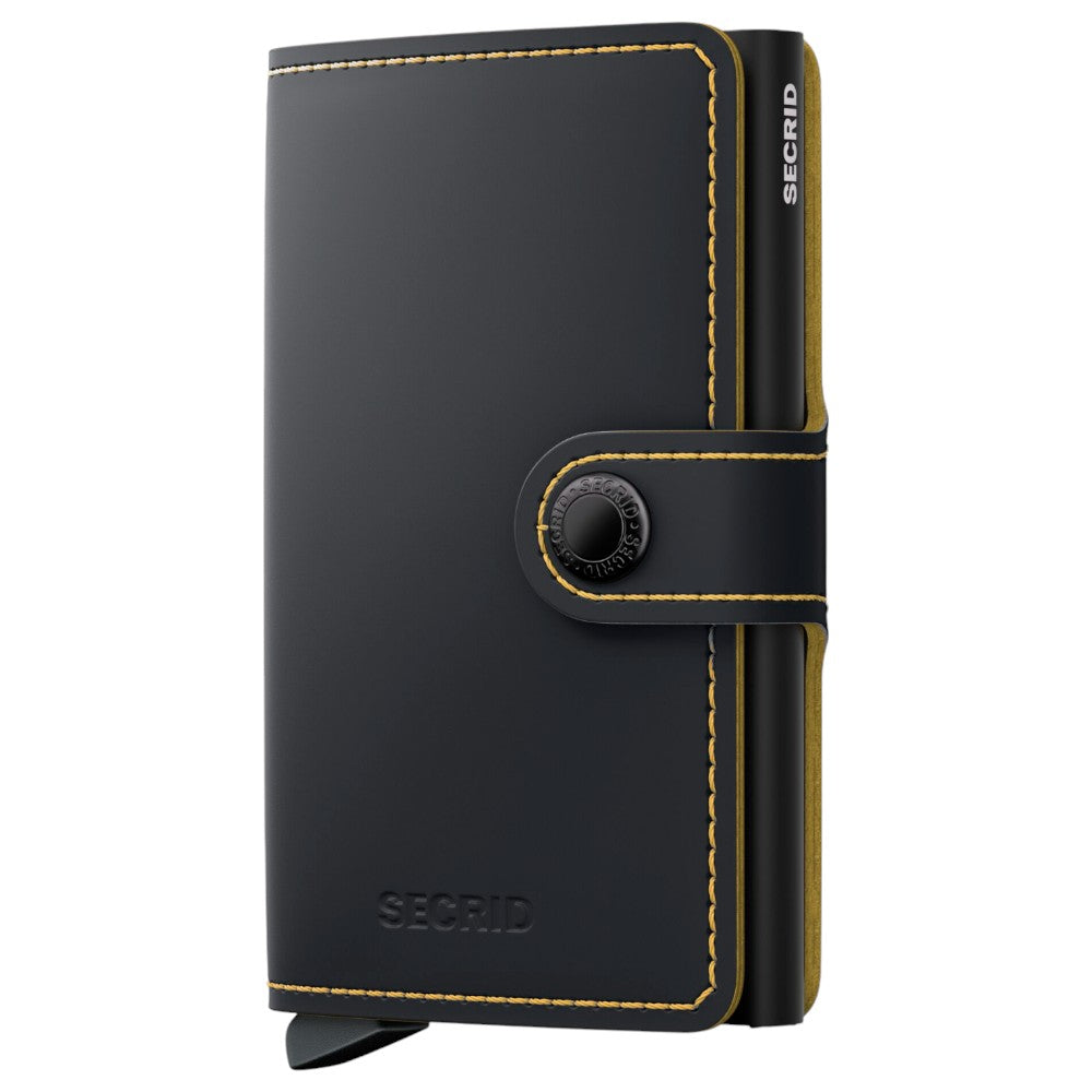 SECRID Miniwallet Matte Black & Ochre