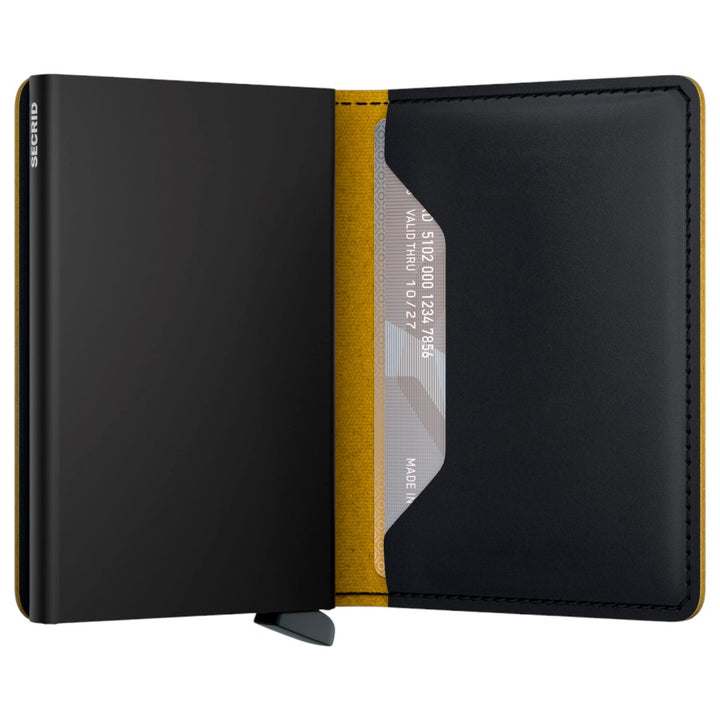 SECRID Slimwallet Matte Black & Ochre