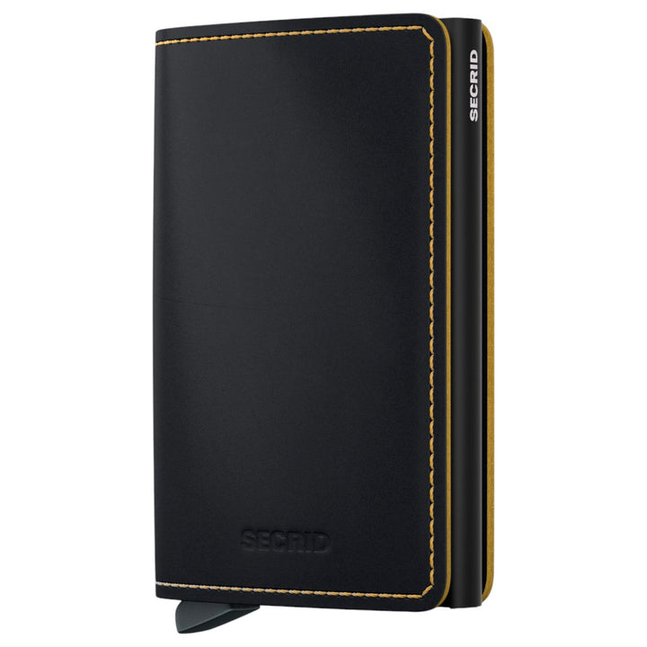 SECRID Slimwallet Matte Black & Ochre