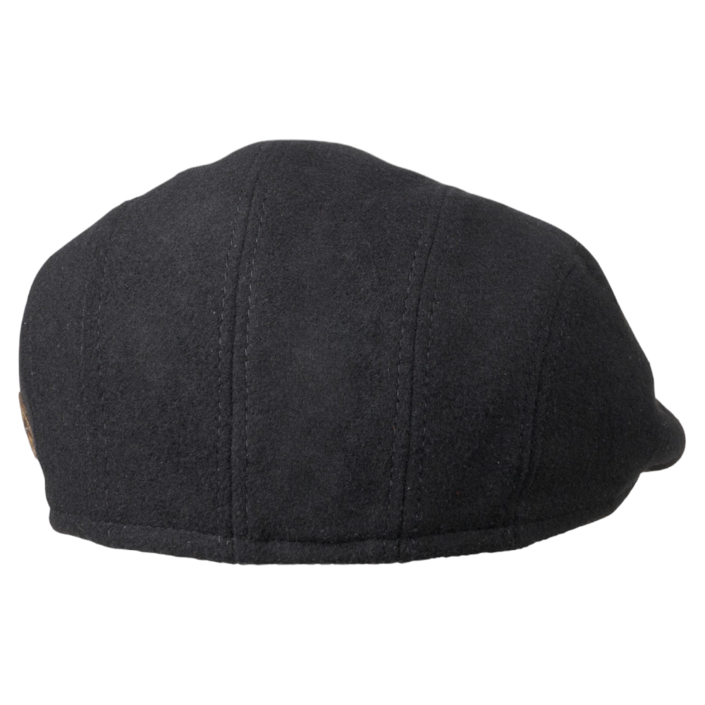 MJM Maddy EL Wool Mix Black Sixpence med øreklapper - Flat Cap fra MJM Hats hos The Prince Webshop