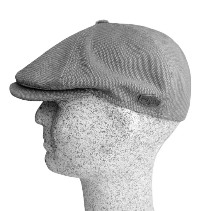 MJM Rebel Canvas Sixpence - Grå Sixpence - Flat Cap fra MJM Hats hos The Prince Webshop