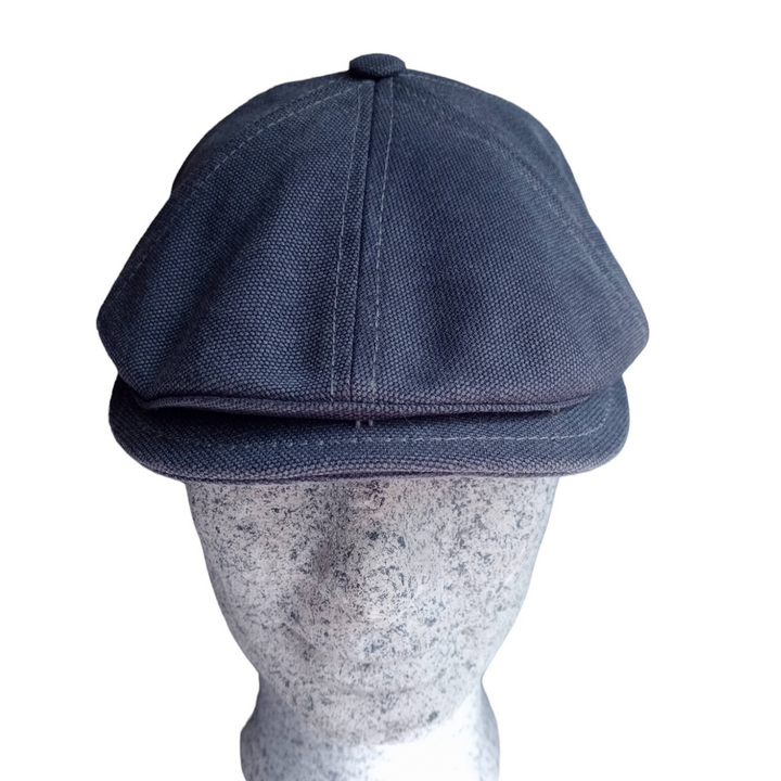 MJM Rebel Canvas Sixpence - Blå Sixpence - Flat Cap fra MJM Hats hos The Prince Webshop