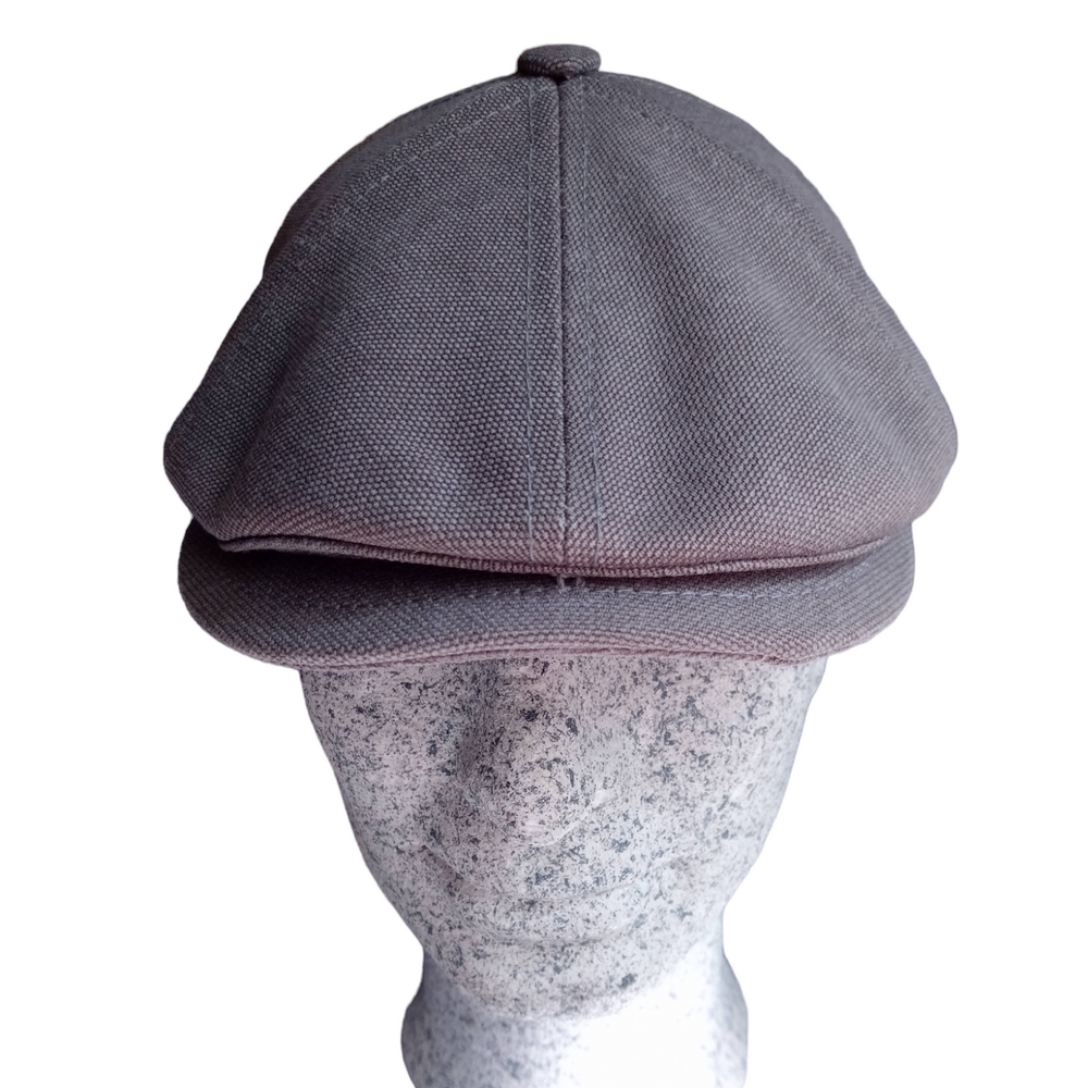 MJM Rebel Canvas Sixpence - Grå Sixpence - Flat Cap fra MJM Hats hos The Prince Webshop