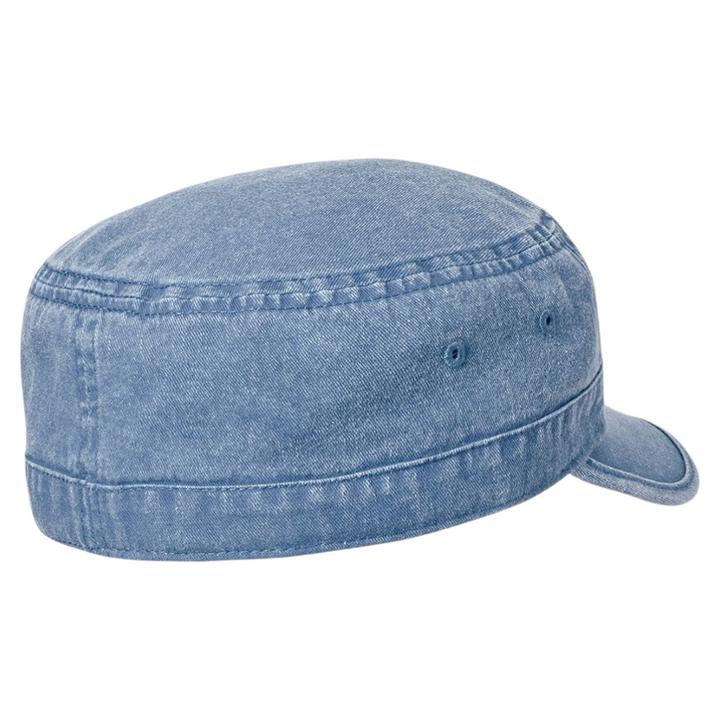MJM CUBA Army Cap Dyed Cotton Twill - Blue Denim - Army Cap fra MJM Hats hos The Prince Webshop