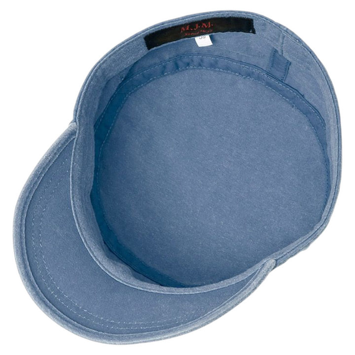 MJM CUBA Army Cap Dyed Cotton Twill - Blue Denim - Army Cap fra MJM Hats hos The Prince Webshop