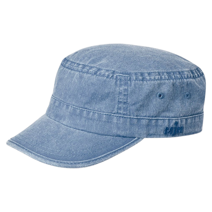 MJM CUBA Army Cap Dyed Cotton Twill - Blue Denim - Army Cap fra MJM Hats hos The Prince Webshop