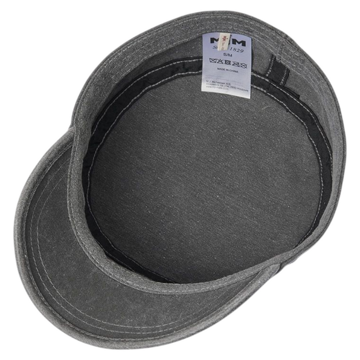 MJM CUBA Army Cap Dyed Cotton Twill - Sort - Army Cap fra MJM Hats hos The Prince Webshop