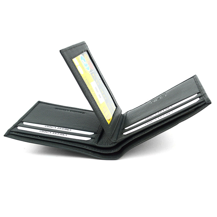 Two-leaf RFID Wallet - Black