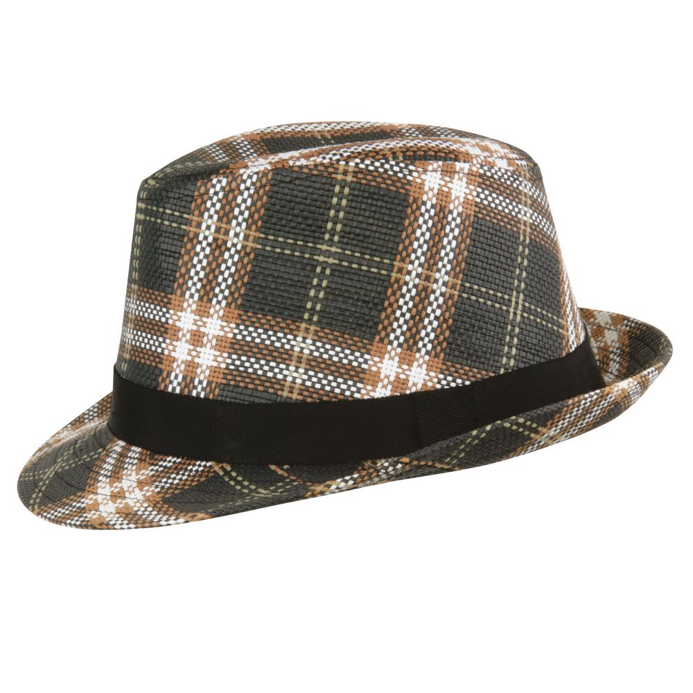 MJM Sinatra Player Hat - Paper Brown Check