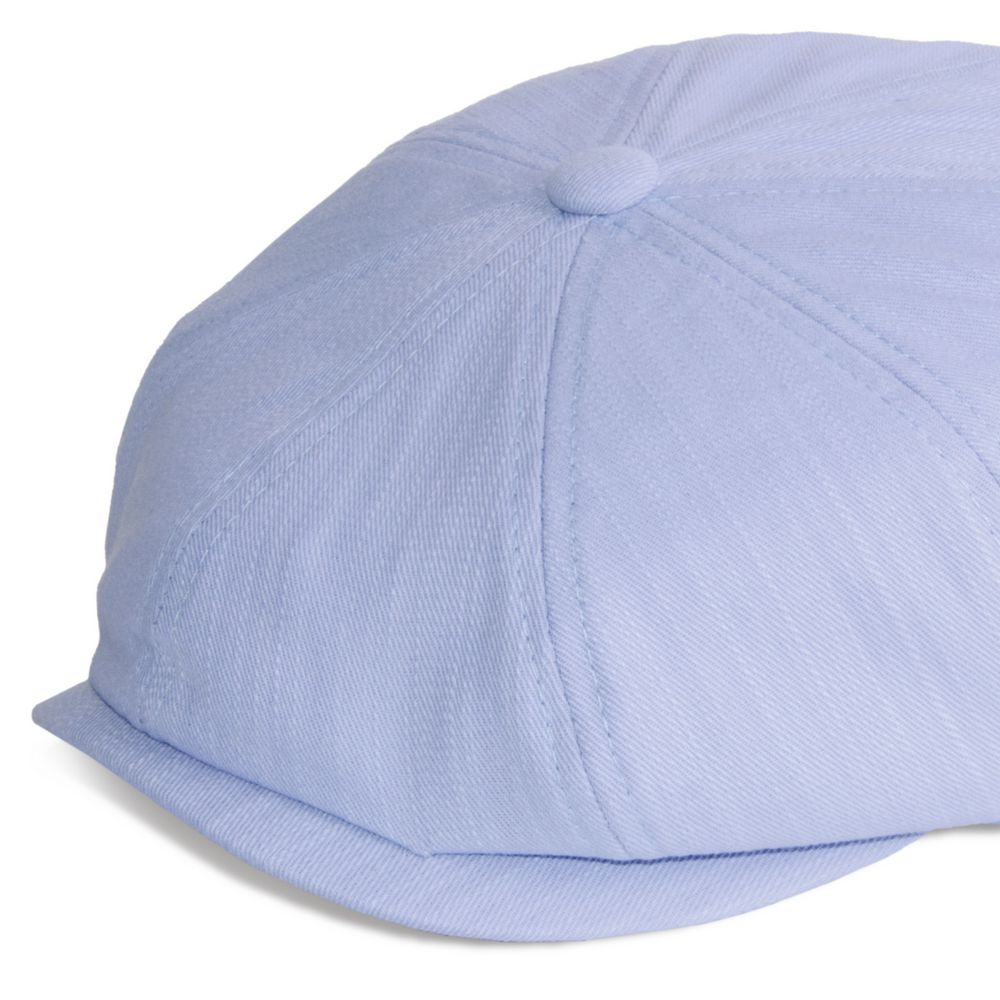 MJM Peeky Summer Flat Cap - Lyseblå Bomulds Sixpence - Flat Cap fra MJM Hats hos The Prince Webshop