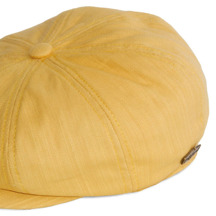 MJM Peeky Summer Flat Cap - Gul Bomulds Sixpence
