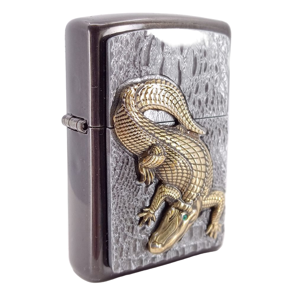 MECHERO ZIPPO CROMO PUNTEADO NEGRO CON LOGO MECHERO ZIPPO CROMO PUNTEADO NEGRO CON LOGO