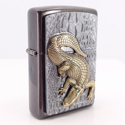 Original Zippo Lighter Crocodile Emblem