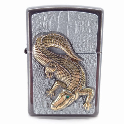 Original Zippo Lighter Crocodile Emblem