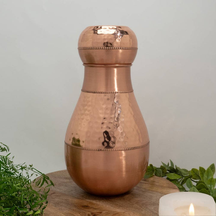 Ren kobberkaraffel Sequence med buet låg ± 950 ml