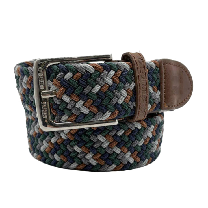 Custi Mikelo Flettet Elastisk Bælte Havgrøn og Hasselnød | mod 36