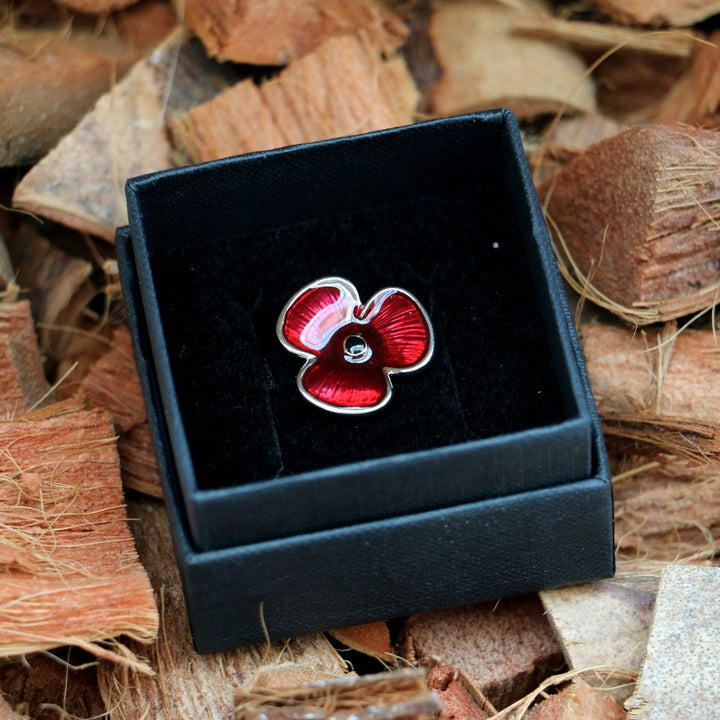 David Aster - Poppy Lapel Pin Badge