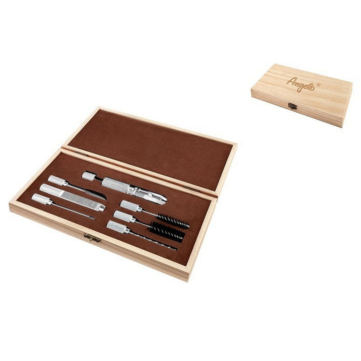 Angelo Pibe Vedligehold - Sæt med 7 dele i Trækasse - Pibe Tilbehør fra Passatore hos The Prince Webshop