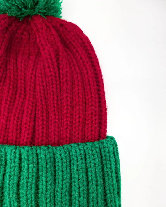 Snazzy Santa Beanie Hue - Rød & Grøn