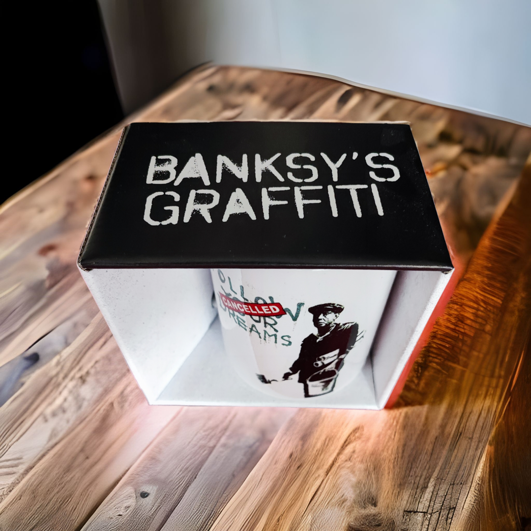 Banksy Ceramic Mug 325ml - Follow Your Dreams