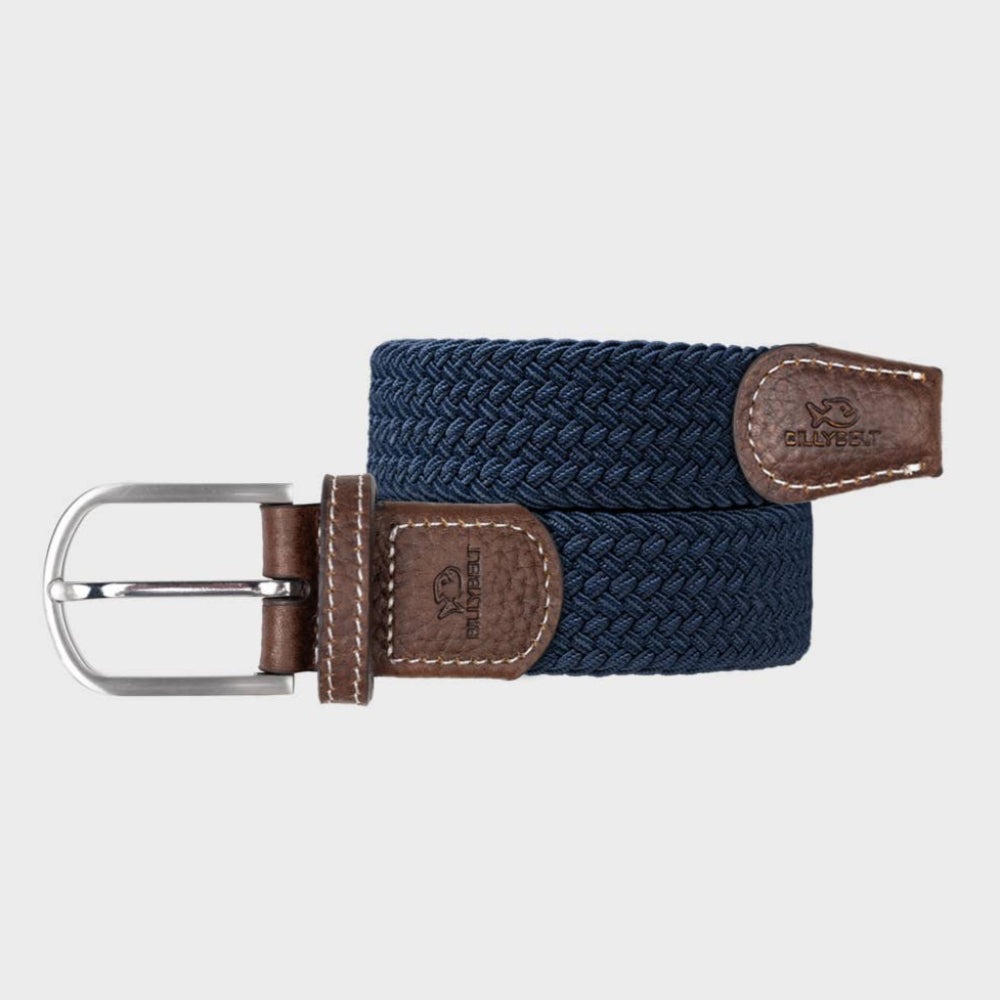 BILLYBELT Slate Blue Woven Elastic Belt - Elastisk Komfort Bælte