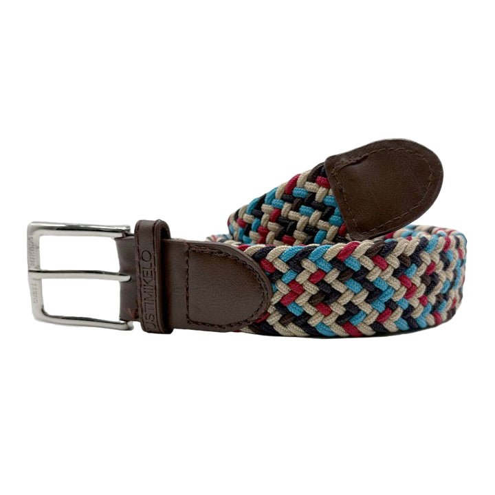 Custi Mikelo Flettet Elastisk Bælte Beige Turkis Rød | mod 33