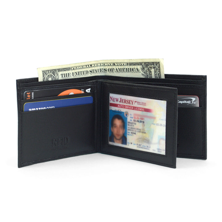 Two-leaf RFID Wallet - Black