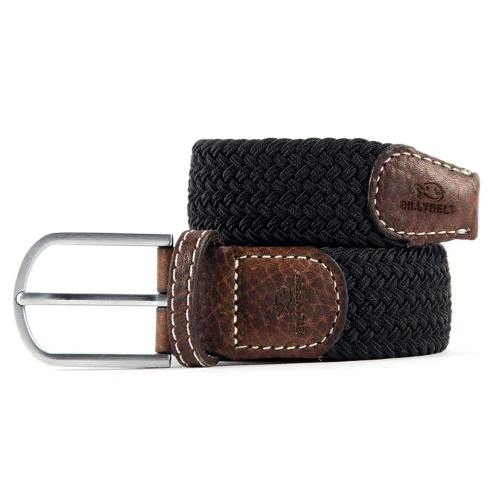 BILLYBELT Black Licorice Woven Elastic Belt - Elastisk Komfort Bælte