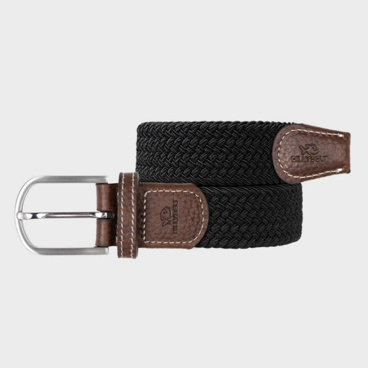 BILLYBELT Black Licorice Woven Elastic Belt - Elastisk Komfort Bælte