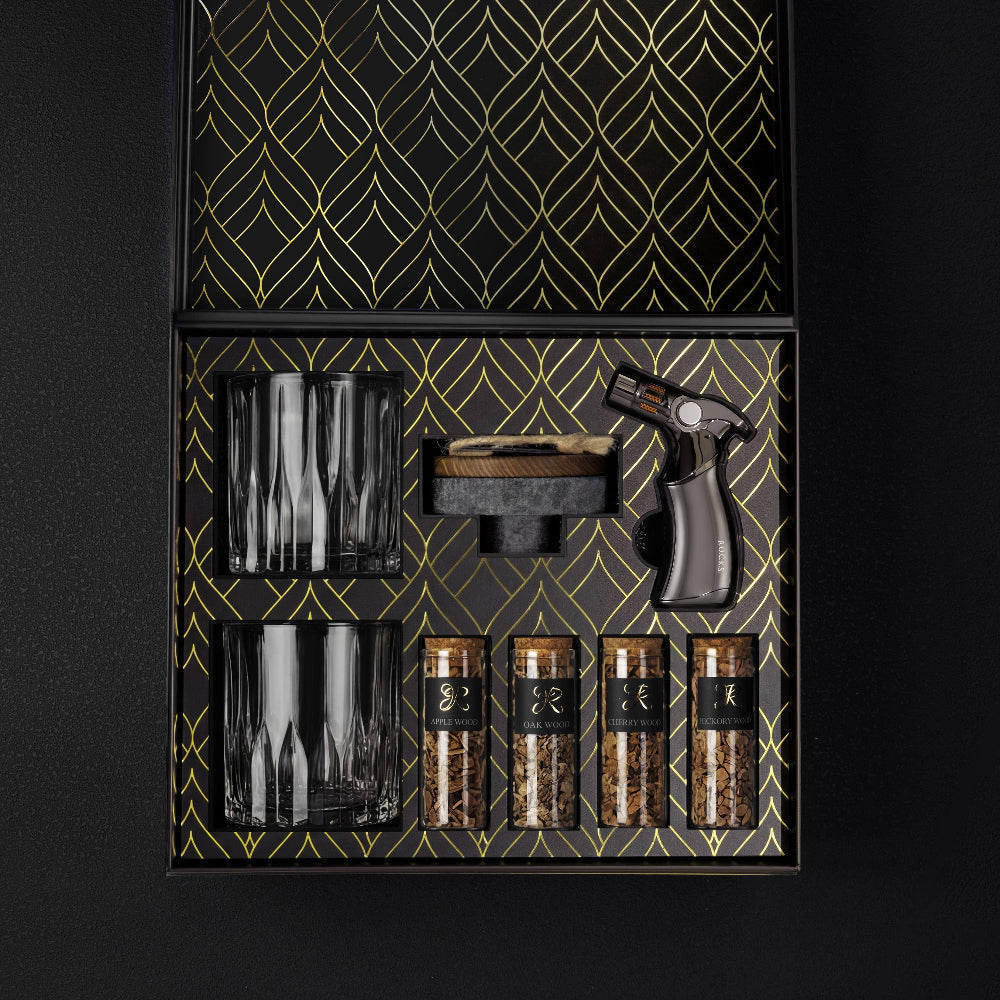 ROCKS Gavesæt: Whisky- og Cocktail Rygesæt