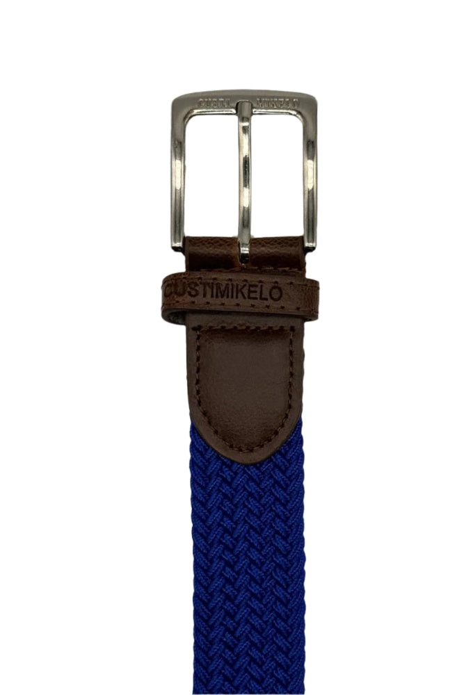 Custi Mikelo Blå  Flettet Elastisk Bælte - Bælte fra Custi Mikelo hos The Prince Webshop