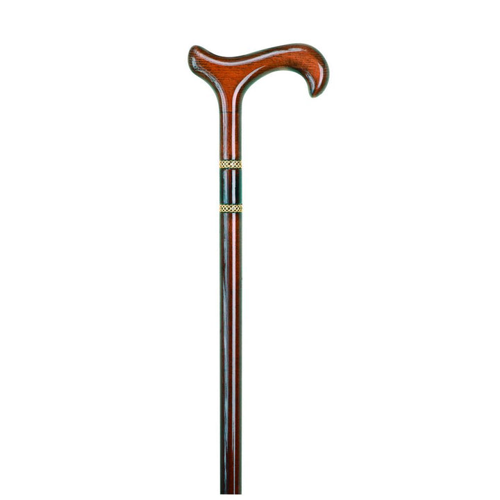 Elegant Spadserestok - Brown Bijoux Derby Handle Dress Cane