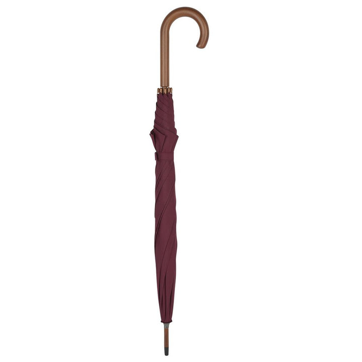 Hampton Burgundy Crook Umbrella - Vinrød Paraply - Paraply fra Charles Buyers & Co Ltd hos The Prince Webshop