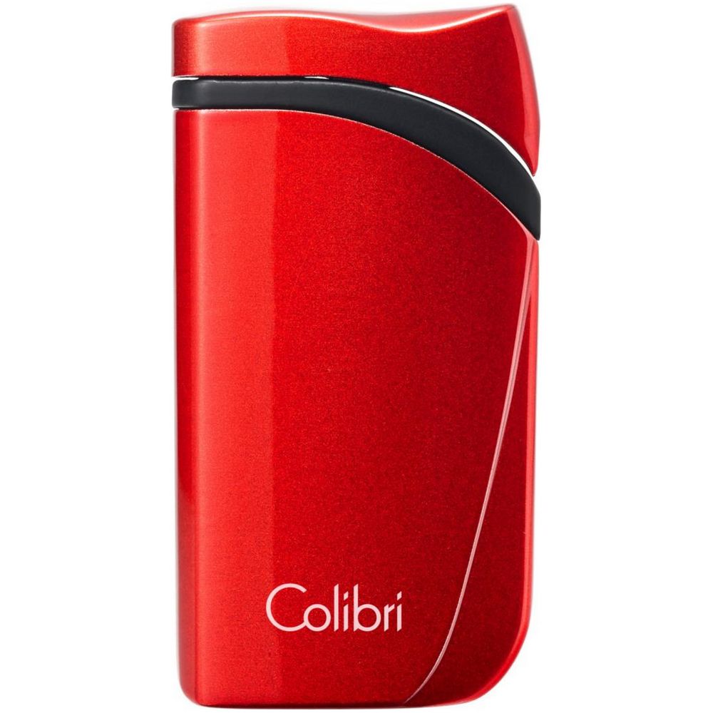 Colibri Lighter Falcon - Red Metallic Angled Jet Flame