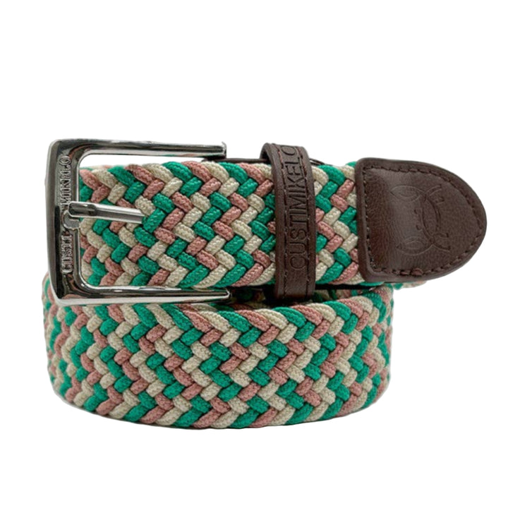 Custi Mikelo Flettet Elastisk Bælte Grøn Beige Makeup | mod 34
